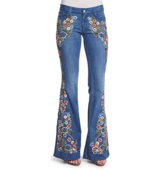 Jeans Embroidered Slim-fit Flared Pants Women's Jeans Women's Jeans