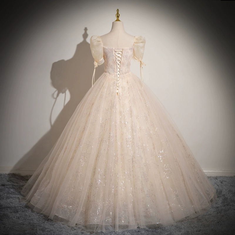evening dress penang Penang Evening Dress Summer Elegant Bubble Sleeves Princess Dress Puff  Dress Adult Ceremony Student Art Exam Dress