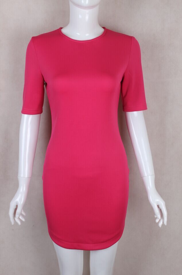 Pure Color Show Body Red And Roses Dress High Quality