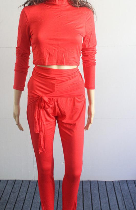 High Collar Two Piece Jumpsuit