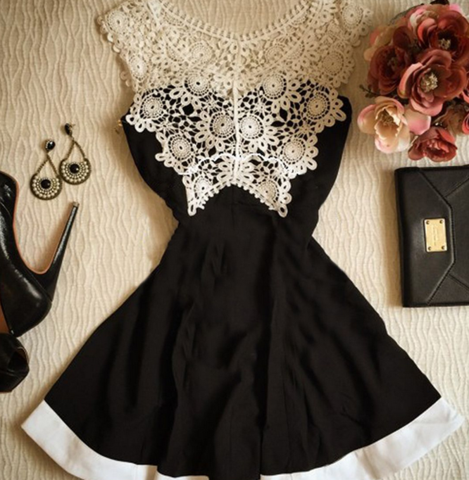 Cute Fashion Lace Vest Dress