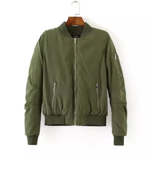 Military green bomber on sale jacket