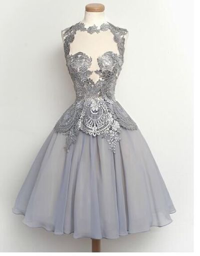 Sexy Elegant Lace Grey Dress