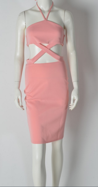 Sexy Pink Dress Cross Dress