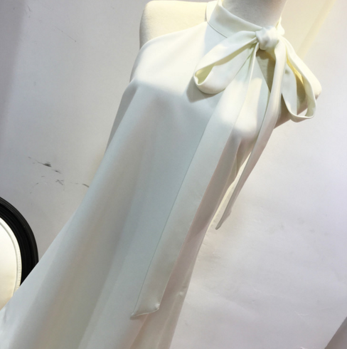 boutique halter dress Sleeveless asymmetrical drape halter dress off White / SMALL
