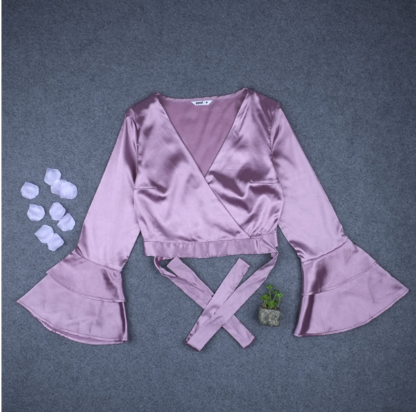 Lotus Leaf Lace Cardigan Shirt Top Blouse