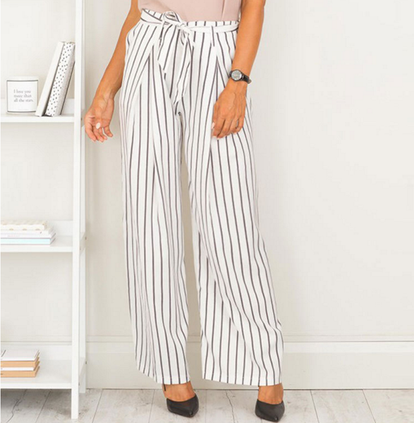 Large Striped Trousers Wide Leg Pants Bust on Luulla