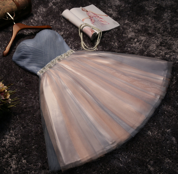 The Party Dress Short Bridesmaid Dress Skirt Bra Grey Skirt Dress Female Sisters Toast In Spring And Summer Homecoming Dress