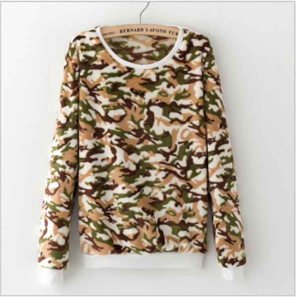 Flannel Cute Camouflage Hedging Sweater