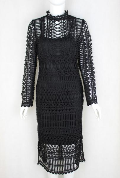 turtle neck long sleeve gown