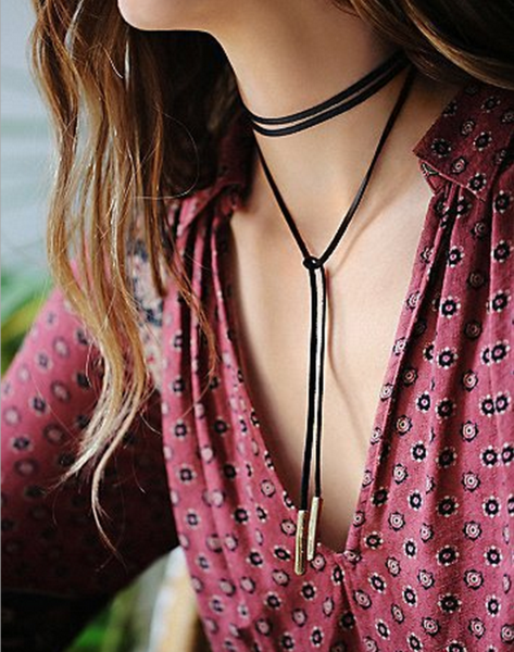 FASHION Adjust freely contracted popular joker long sweater necklace Golden tube