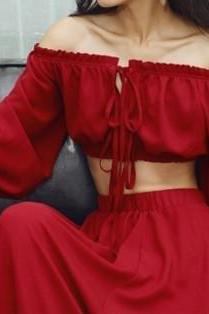 Fashion Collar Slim Put On A Large Dress Strapless Red Dress