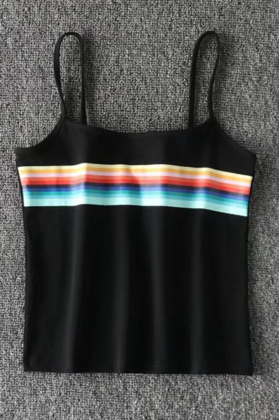 Rainbow stripe Top