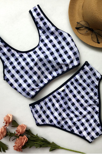 The Double-sided Printing Bikini Tall Waist Bind A Swimsuit