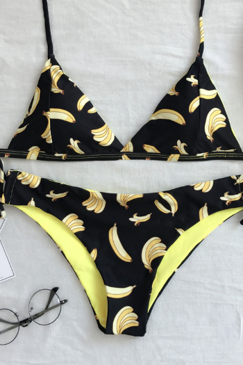 The new printed banana fission swimsuit bikini sexy ladies swimwear trials