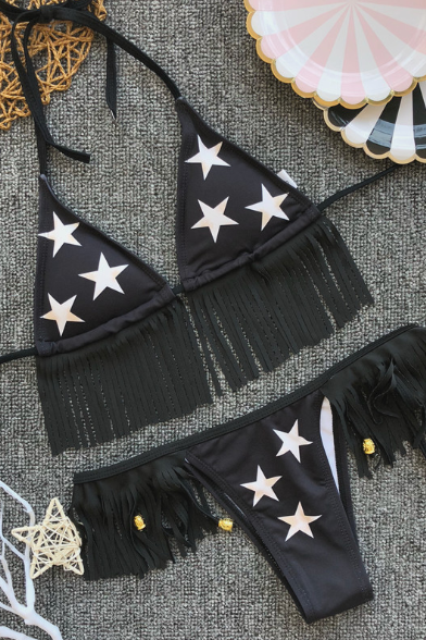 The Tassel Bikini Stars Bind A Swimsuit