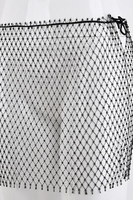 Fishing Net With Diamond Perspective Skirt