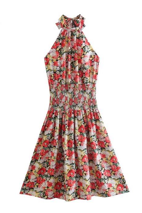 Spring Women's Long Print Dress