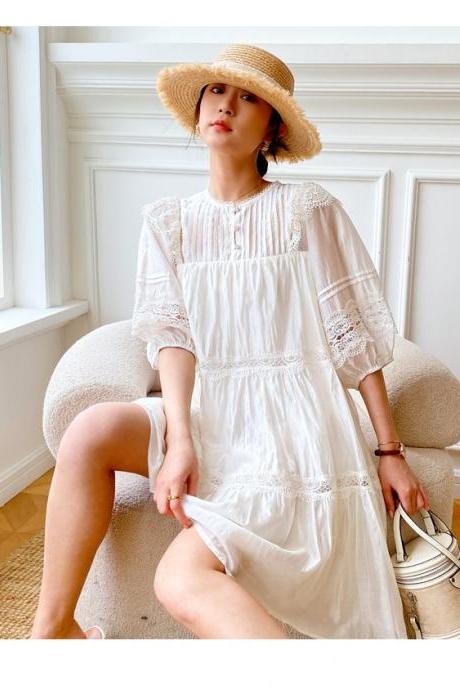 Tencel Dress French Design Sense Of Temperament Lady Style Women's Fashion Swing Skirt
