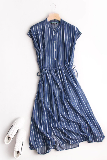 Cute Stripe Vest Dress