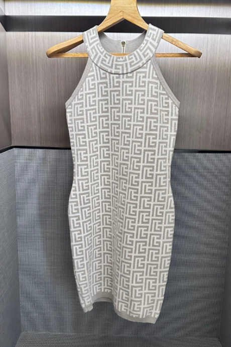 Classic All-in-one Sleeveless Slim Knit Dress Knit Slip Dress