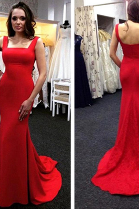 Fashion Red Cute Long Dress