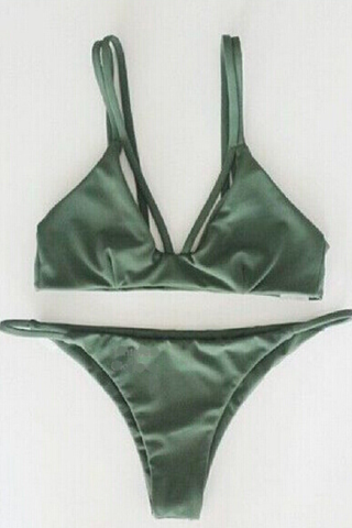 Army Green Two Piece Bikini