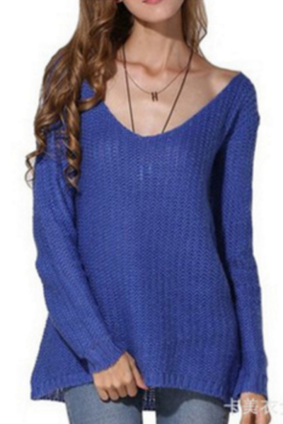 The new autumn and winter women 's long - sleeved sweater