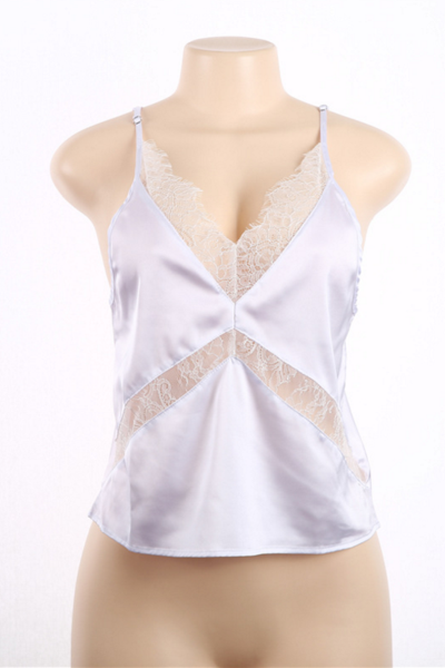 Fashion Sexy White gauze lace stitching sleeveless T-shirt condole belt unlined upper garment