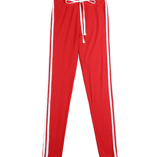 Red Hooded Umbilical Banded Trousers Sports And Leisure Suit Summer on ...
