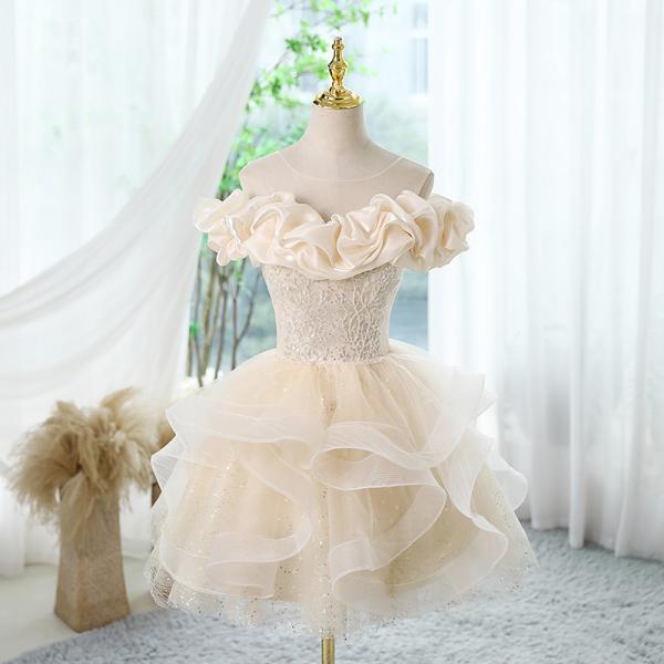 New product strapless waist cinching mini skirt New fairy dress Heavy industry birthday dress Adult gift dress homecoming dress
