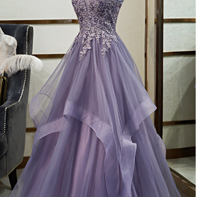 Banquet Evening Dress Female Purple Sling Dress Vocal Art Exam, Forest Colored Gauze Fairy Air Gauze DressHost Evening Ceremony