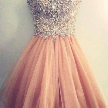 Cute Full Rhinestone Dress
