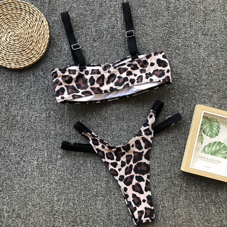 Swimwear explosions ladies split swimsuit black cutout bikini