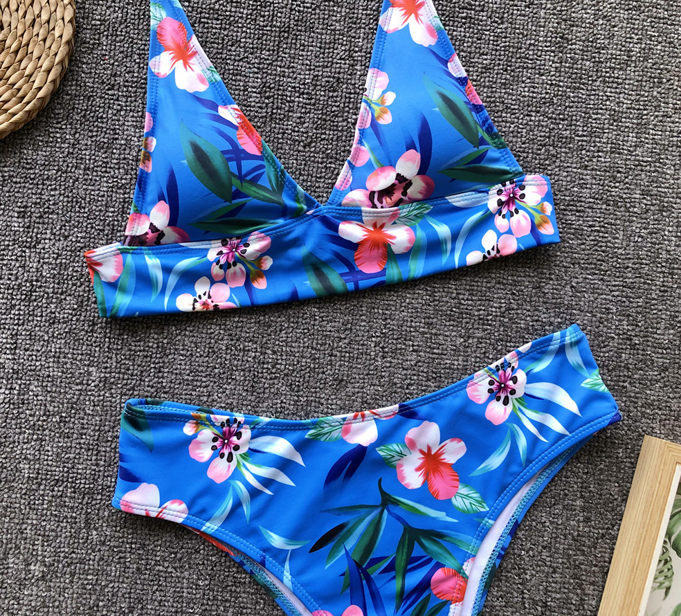 Split swimsuit women's European and American explosion bikini bikini ruffle swimsuit