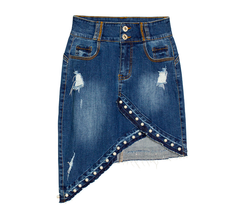 Crinkled Textured Irregular Skirt