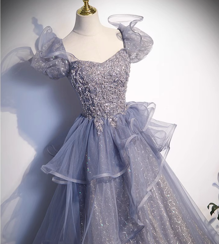 Grey Bel Canto Solo Vocal Art Exam Dress, Female Folk Song Singing ...