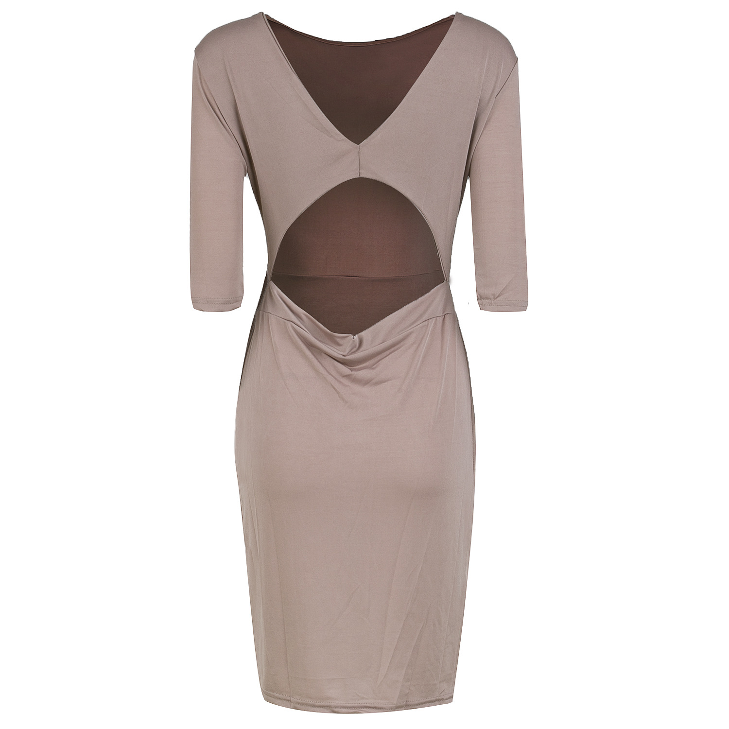 The V-neck Midriff Tight Dress on Luulla