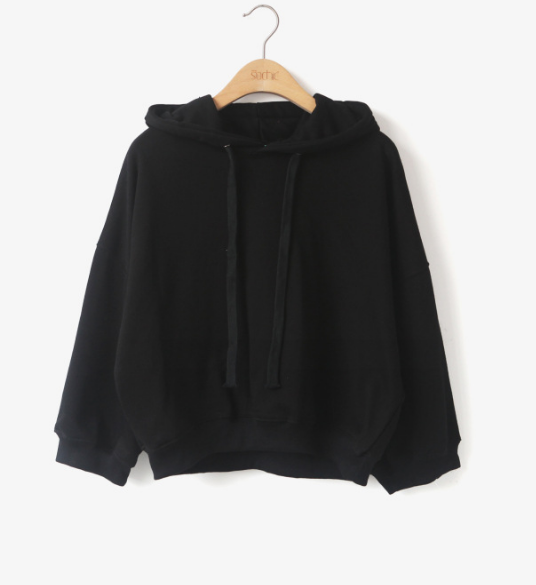 Hooded Drawstring Long-sleeved Sweater on Luulla